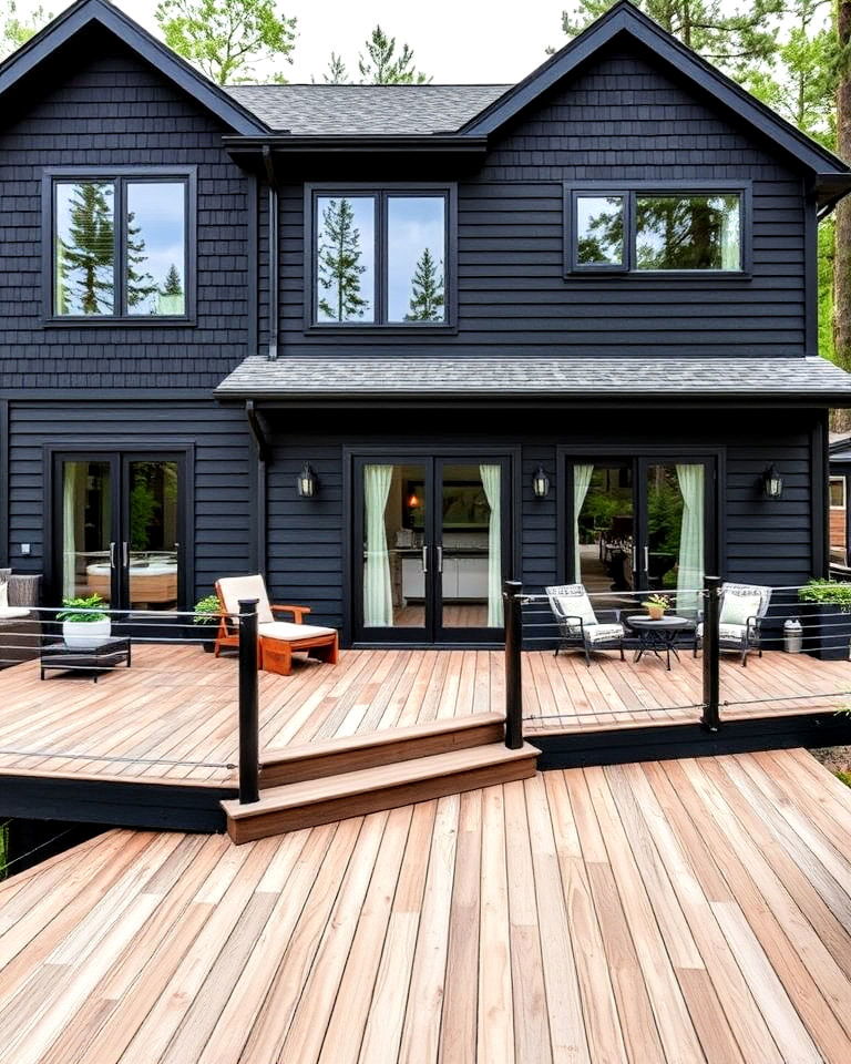 20 Stunning Black Siding House Ideas to Transform Your Home Exterior - Image 1