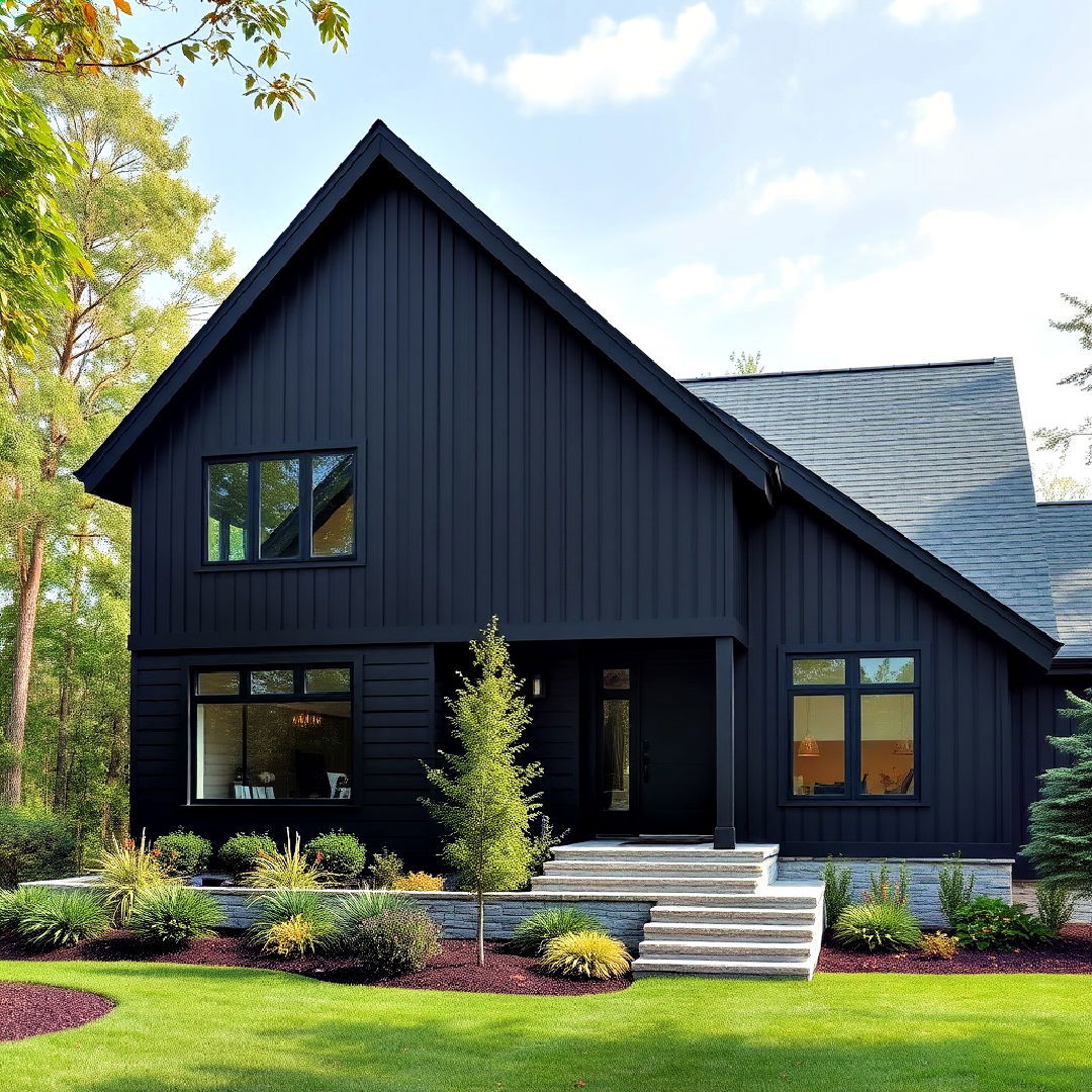 20 Stunning Black Siding House Ideas to Transform Your Home Exterior - Image 2