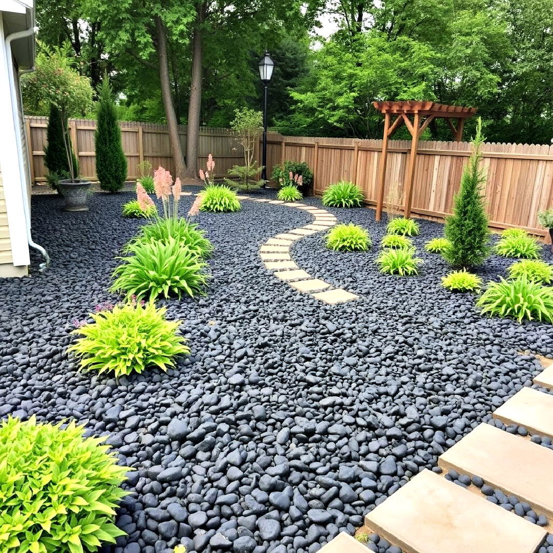 10 Stunning Black River Rock Landscaping Ideas for Your Outdoor Space - Image 2