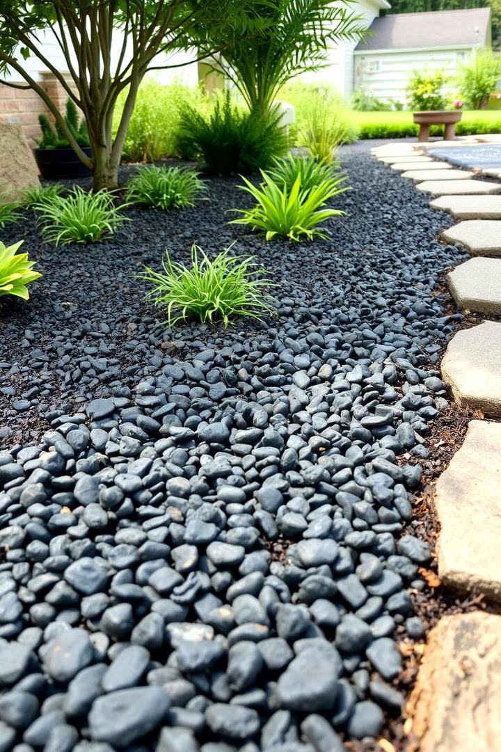 10 Stunning Black River Rock Landscaping Ideas for Your Outdoor Space - Image 4