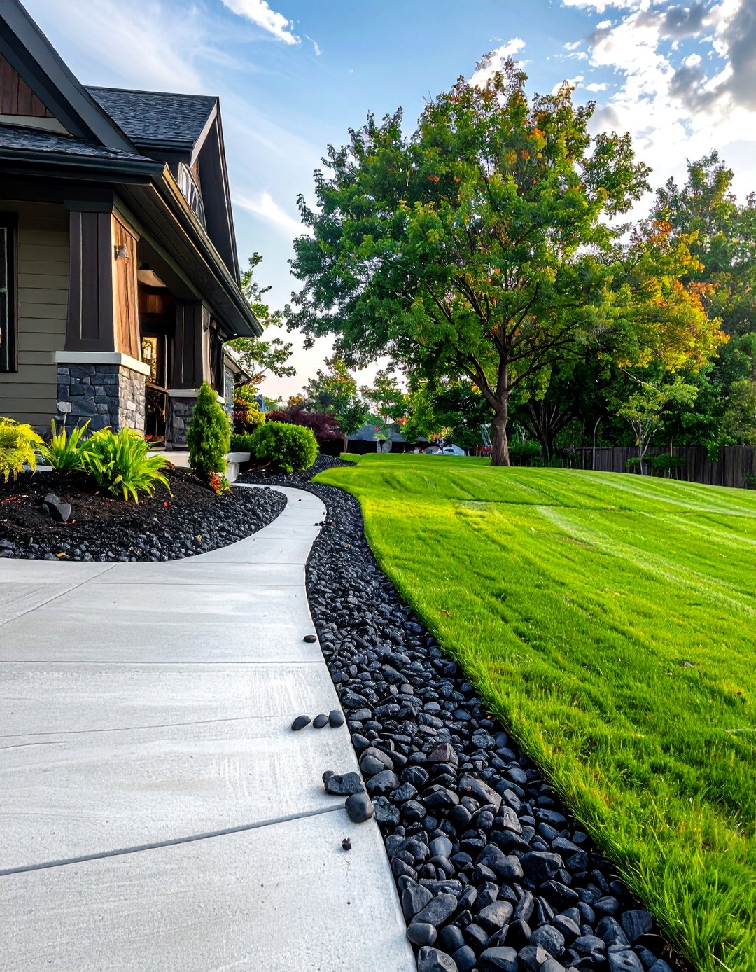 10 Stunning Black River Rock Landscaping Ideas for Your Outdoor Space - Image 5